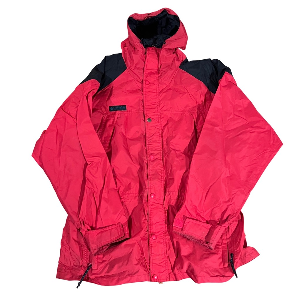 Vintage 90s Columbia Sportswear Company Red Black Mens Jacket Coat XL